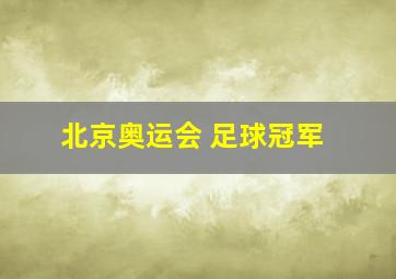 北京奥运会 足球冠军